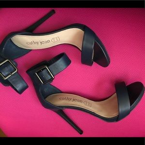 Cathy Jean Navy Blue Heels